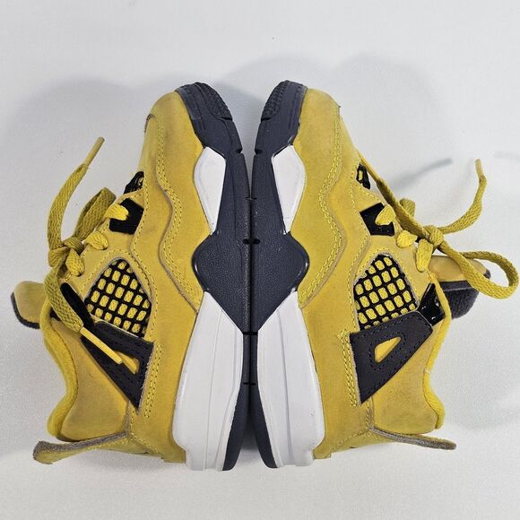 Nike Air Jordan 4 Retro TD 'Lightning' 2021 BQ7670-700 US Size 7C Kids - Picture 7 of 9